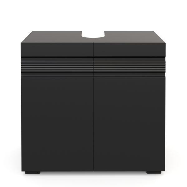 Waschbeckenunterschrank 60 x 34 x 56 cm schwarz