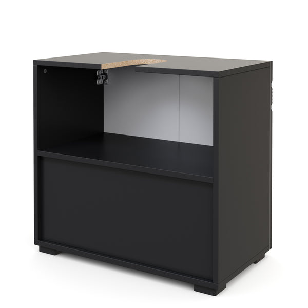 Waschbeckenunterschrank 60 x 34 x 56 cm schwarz