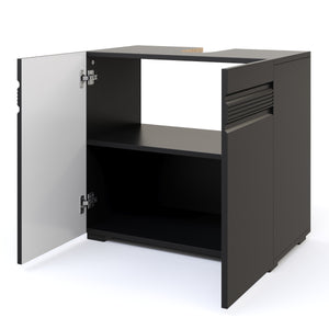 Waschbeckenunterschrank 60 x 34 x 56 cm schwarz