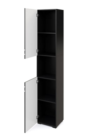 Badezimmerschrank 36 x 31 x 190 cm schwarz