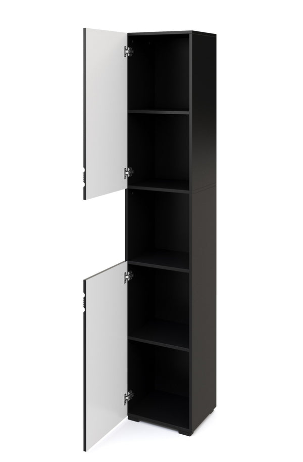 Badezimmerschrank 36 x 31 x 190 cm schwarz