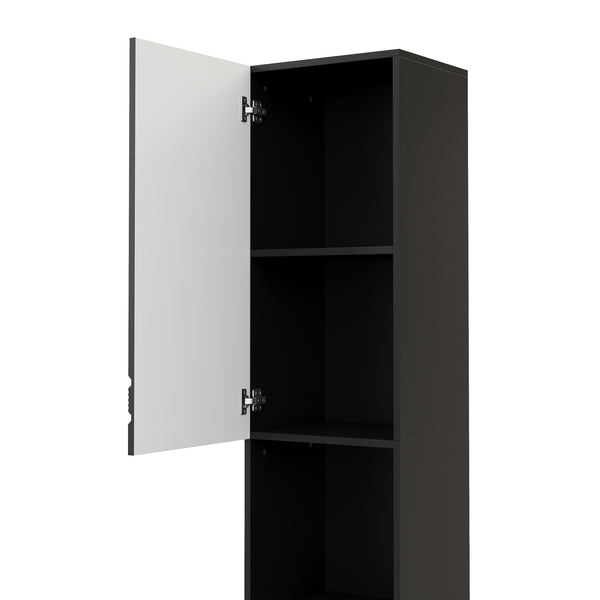 Badezimmerschrank 36 x 31 x 190 cm schwarz