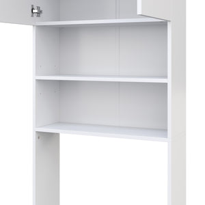 Waschmaschinenschrank 64 x 26 x 190 cm weiss