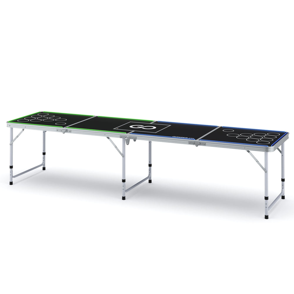 LED Beer Pong Table with Cooler Bag 240 x 60 cm
