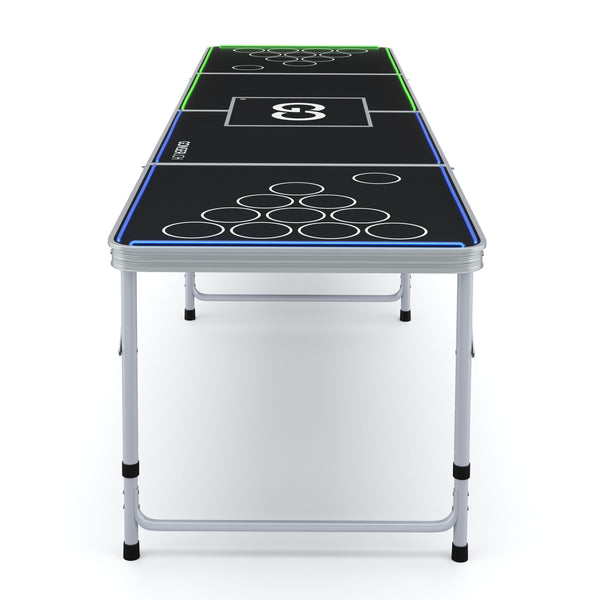 LED Beer Pong Table with Cooler Bag 240 x 60 cm