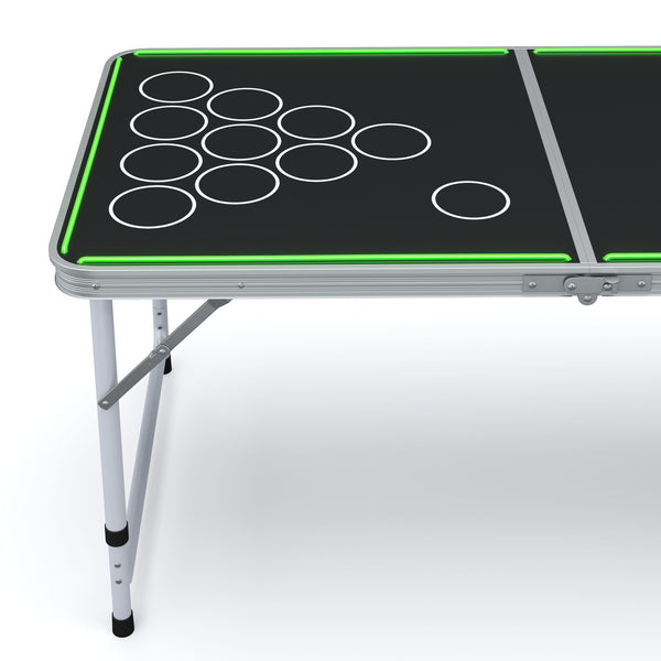 LED Beer Pong Table with Cooler Bag 240 x 60 cm