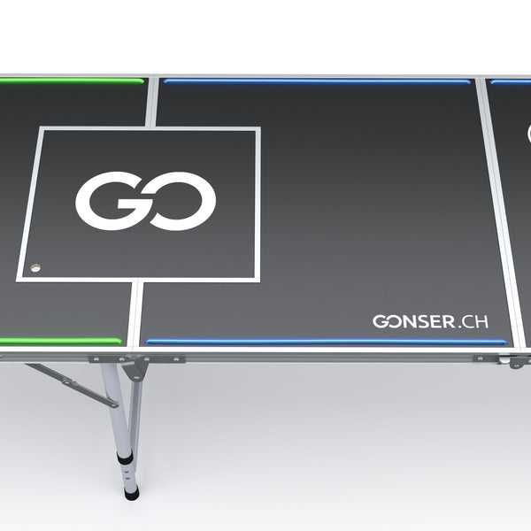 LED Beer Pong Table with Cooler Bag 240 x 60 cm