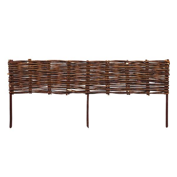Beeteinfassung Weide geflochten 10er Set 100 x 20 cm