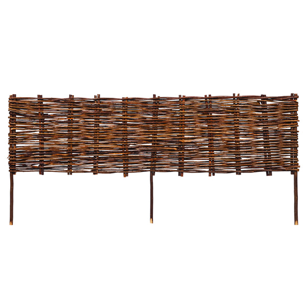 Beeteinfassung Weide geflochten 10er Set 120 x 30 cm