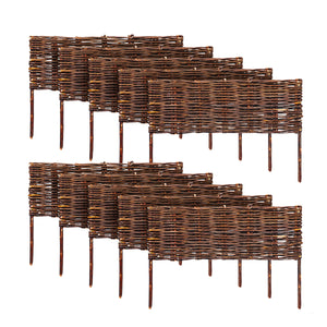 Beeteinfassung Weide geflochten 10er Set 60 x 20 cm