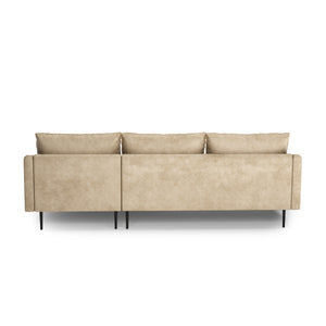 Ecksofa Leder LIV rechts beige
