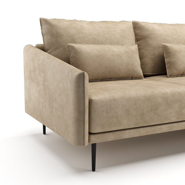 Ecksofa Leder LIV rechts beige