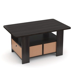Beistelltisch BERNARDO dunkelbraun/beige