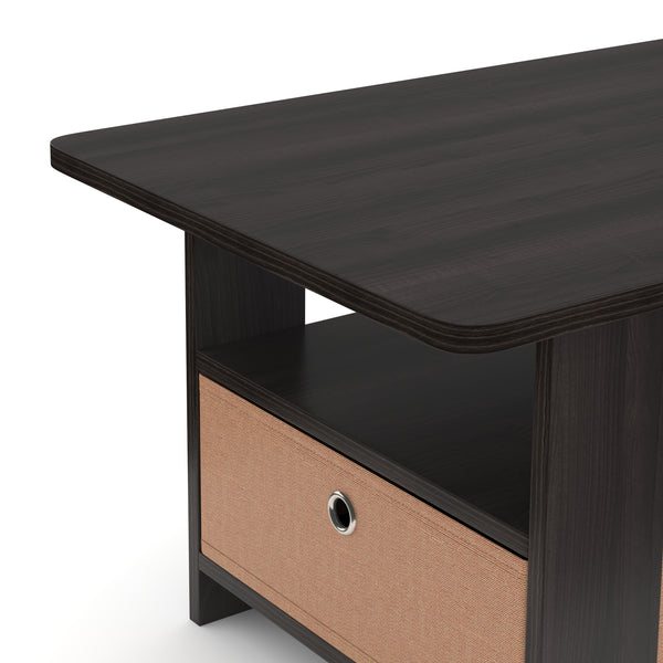 Beistelltisch BERNARDO dunkelbraun/beige