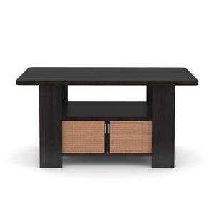 Beistelltisch BERNARDO dunkelbraun/beige