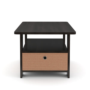 Beistelltisch BERNARDO dunkelbraun/beige