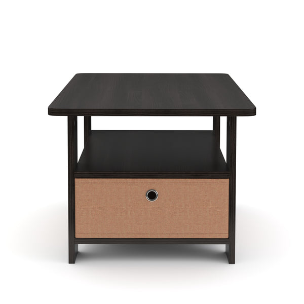 Beistelltisch BERNARDO dunkelbraun/beige