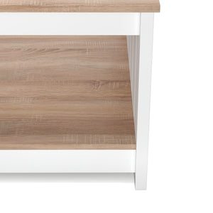 Beistelltisch BRAVON 80 x 80 x 45 cm weiss/braun