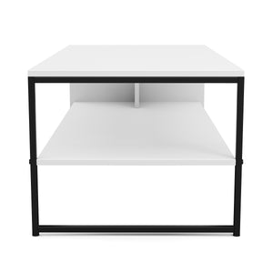 Beistelltisch CALMAN 100 x 50 x 40 cm weiss/schwarz