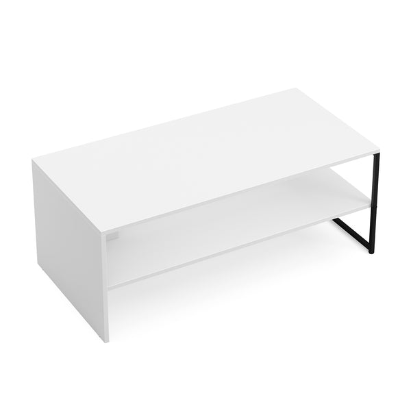 Beistelltisch CALMAN 100 x 50 x 40 cm weiss/schwarz