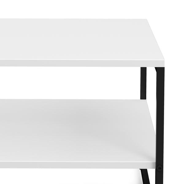 Beistelltisch CALMAN 100 x 50 x 40 cm weiss/schwarz
