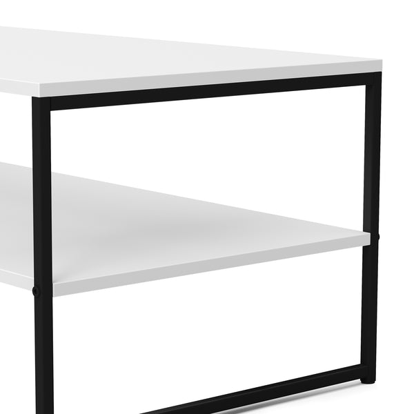 Beistelltisch CALMAN 100 x 50 x 40 cm weiss/schwarz