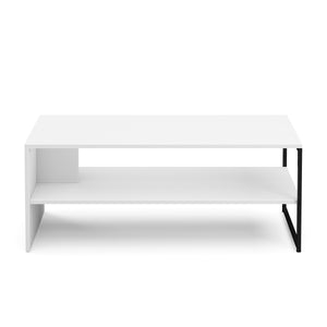 Beistelltisch CALMAN 100 x 50 x 40 cm weiss/schwarz