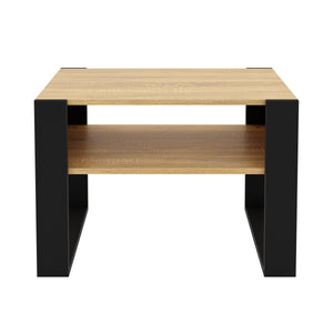 Beistelltisch CHELSEA 65 x 54 x 45 cm braun/schwarz