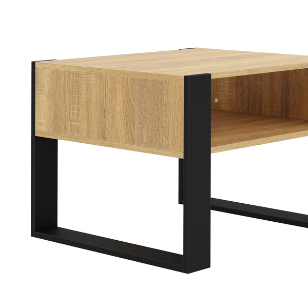 Beistelltisch CHELSEA 65 x 54 x 45 cm braun/schwarz