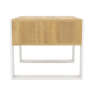 Beistelltisch CHELSEA 65 x 54 x 45 cm braun/weiss
