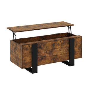 Beistelltisch CHELSEA mit Stauraum 98 x 50 x 40 cm braun/schwarz