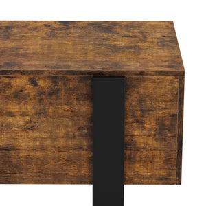 Beistelltisch CHELSEA mit Stauraum 98 x 50 x 40 cm braun/schwarz