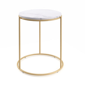 Beistelltisch ELMA weiss/gold