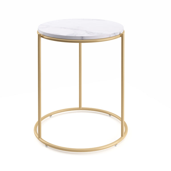 Beistelltisch ELMA weiss/gold
