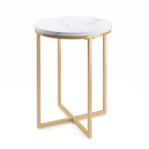Beistelltisch ESRA weiss/gold