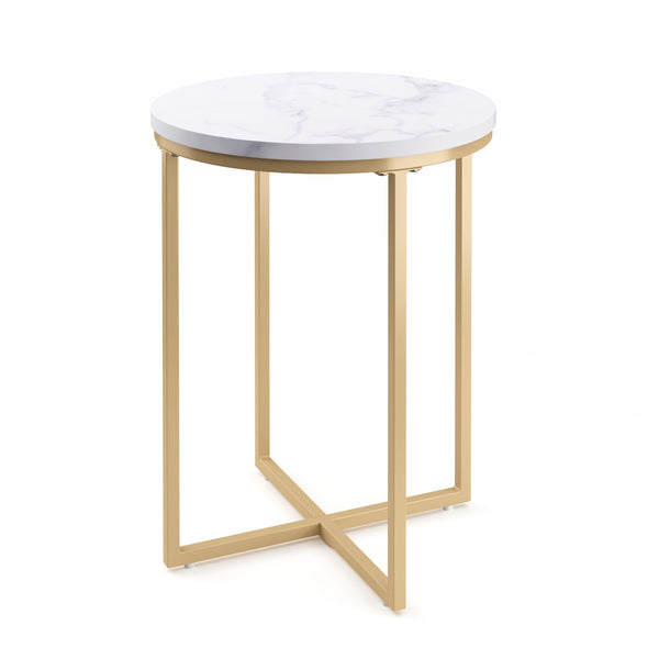 Beistelltisch ESRA weiss/gold