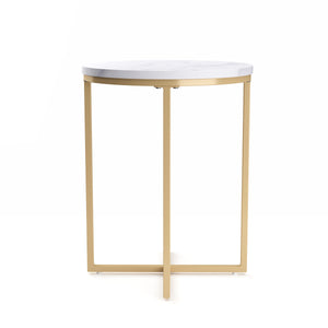 Beistelltisch ESRA weiss/gold