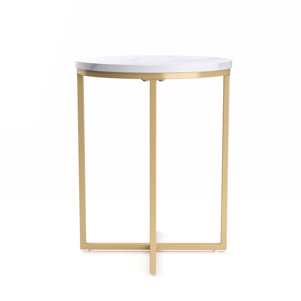 Beistelltisch ESRA weiss/gold