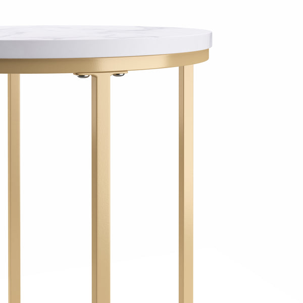 Beistelltisch ESRA weiss/gold