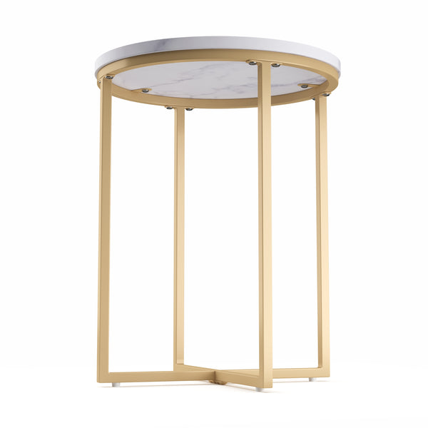 Beistelltisch ESRA weiss/gold