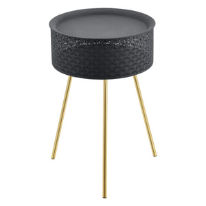 Beistelltisch Forshaga Schwarz-Gold 65x40cm