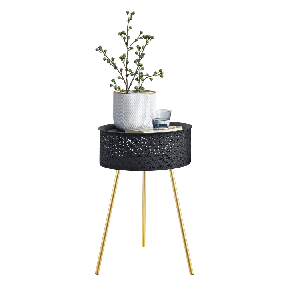 Beistelltisch Forshaga Schwarz-Gold 65x40cm