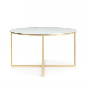 Beistelltisch AMARA weiss/gold