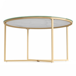 Beistelltisch AMARA weiss/gold