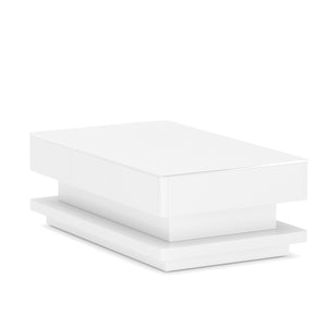 Beistelltisch Glas APEX mit Schubladen 100 x 60 x 35 cm weiss