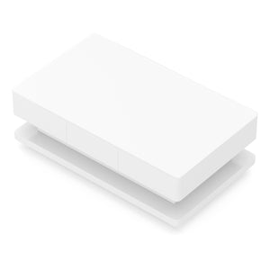 Beistelltisch Glas APEX mit Schubladen 100 x 60 x 35 cm weiss