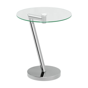 Beistelltisch Glas EVANDER rund 45 x 52 cm silber