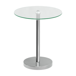 Beistelltisch Glas EVANDER rund 45 x 52 cm silber