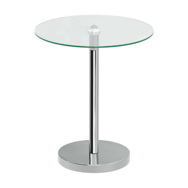 Beistelltisch Glas EVANDER rund 45 x 52 cm silber