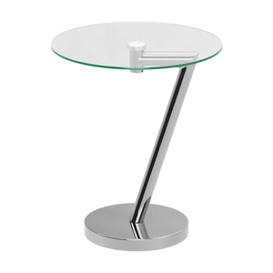 Beistelltisch Glas EVANDER rund 45 x 52 cm silber